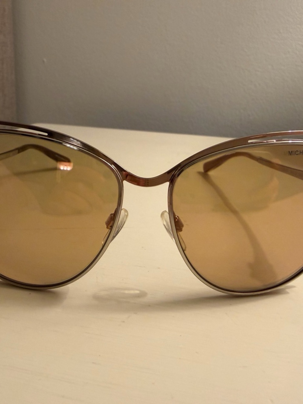 MICHAEL Michael Kors Rose Gold Frame with Brown Lenses Cat-Eye Sunglasses - Picture 2 of 6